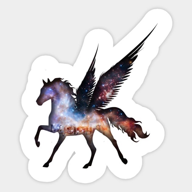 Galaxy Pegasus Sticker by lunabelleapparel